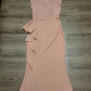 MISSMAY Women's Retro Floral Lace Sleeveless Formal Wedding Long Dress